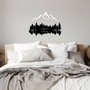 Wallity Nature And Mountain - 12 Escultura de pared de metal Blanco y Negro